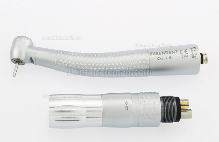 YUSENDENT® COXO CX207-GN-PQ Dental Fiber Optic Turbine Handpiece NSK Compatible (With Coupler x1+ Without Coupler x2)